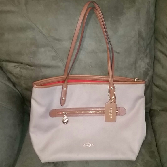 Coach Handbags - Coach Sawyer Canvas Leather